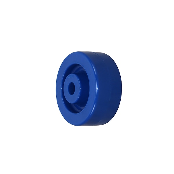 3"x1-1/4" BLUE SOLID POLYURETHANE (NON MARKING) WHEEL, 200 LBS CAPA